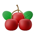 Cherry Cartoon Cherry Fruit 3d model