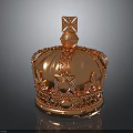 Copper Colored Decorative Crown As Stylish Household Accessory With Intricate Details