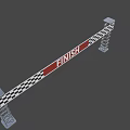 Finish Line Structure With Black And White Checkered Pattern And FINISH Text