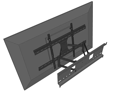 Sturdy Wall Mounted Metal Storage Rack with Bracket Structure and Mounting Components 3d model