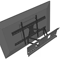 Sturdy Wall Mounted Metal Storage Rack with Bracket Structure and Mounting Components 3d model