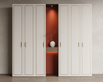 New Chinese Style Entrance Decorative Cabinet Entrance Cabinet Decorative Cabinet Shoe Cabinet Locker New Chinese Style Cabinet Door End View Cabinet 3d model