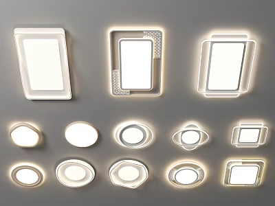 Modern Ceiling Lights With Various Designs And Different Shapes For Home 3d model