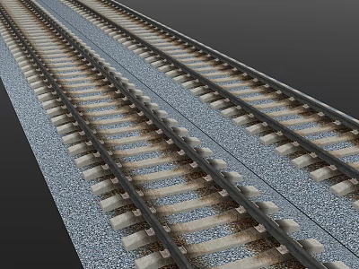 Railway Track Railway Track Steel Track Road Pavement Game Scene Meichen Decoration Exhibition Toy Atmosphere Park Theme Museum Teaching Props 3d model