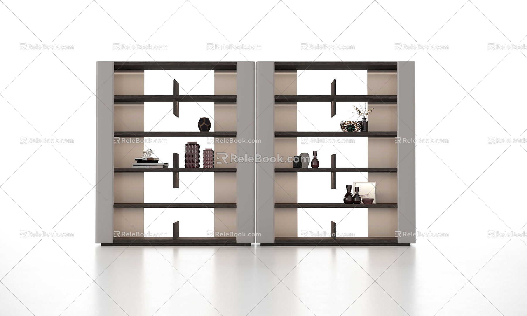 Simple bookcase 3d model