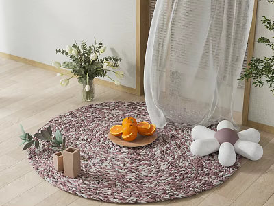 Modern Round Carpet 3d model