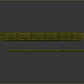 Natural Long Yellow Bamboo Stalks Bundled Together On Dark Surface