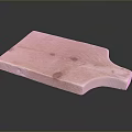 Natural Wooden Cutting Board For Food Preparation In Home Kitchen With Handle Design