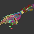 Fire Breathing Mechanical Dragon With Metal Wings And Robotic Body Structure