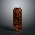 Elegant Decorative Vase With Intricate Brown And Black Patterns And Classic Design