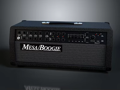 Mesa Boogie Black Guitar Amplifier With Control Panel And Knobs 3d model