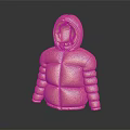 Yellow Hooded Puffer Jacket Featuring Puffy Body Striped Sleeves And Zip Closure