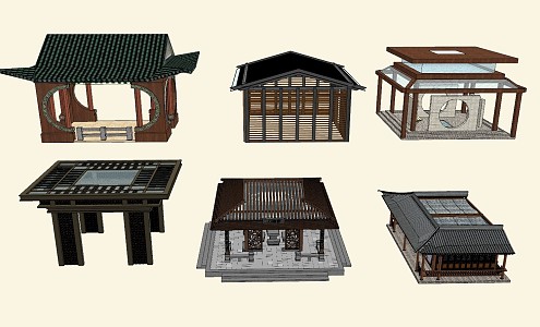 New Chinese Style Pavilion 3d model