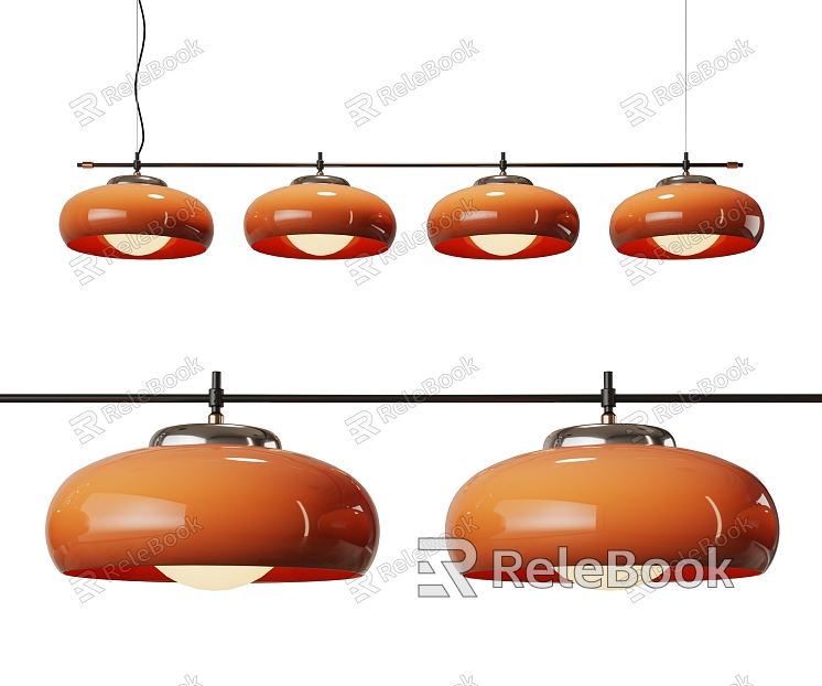 Modern Restaurant Chandelier Long Strip Chandelier Multi-head Chandelier model