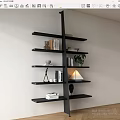 Modern Bookcase Open Bookshelf Laminated Bookshelf 3d model