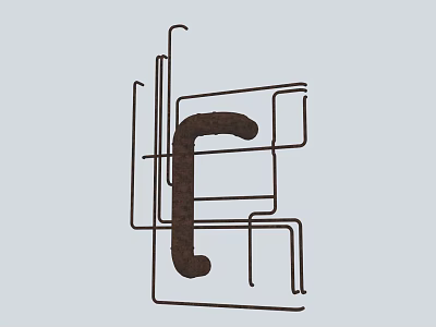 Multiple Curved And Straight Pipes In Structural Pipeline System Layout 3d model