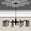 French Style Glass Chandelier Hall Chandelier Bedroom Chandelier Art Chandelier Metal Chandelier Internet Celebrant Chandelier Restaurant Chandelier 3d model