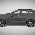 Volvo Gray SUV With Modern Front Grille LED Headlights And Roof Rails