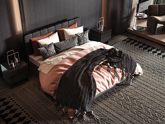 Style Commodity Bed 3d model