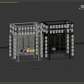 Chinese Style Commercial Outdoor Setup With Lanterns Civilian And Royal Stalls And Night Lighting