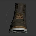 Taupe Suede Lace Up Boots Featuring Brown Laces And White Rubber Sole Design