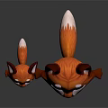 Cute Cartoon Fox Characters Parent and Baby with Orange Fur and Friendly Expressions