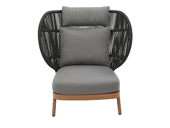 Modern High Back Leisure Chair Outdoor Chair Courtyard Garden Balcony Chair Leisure Chair Single Chair 3d model