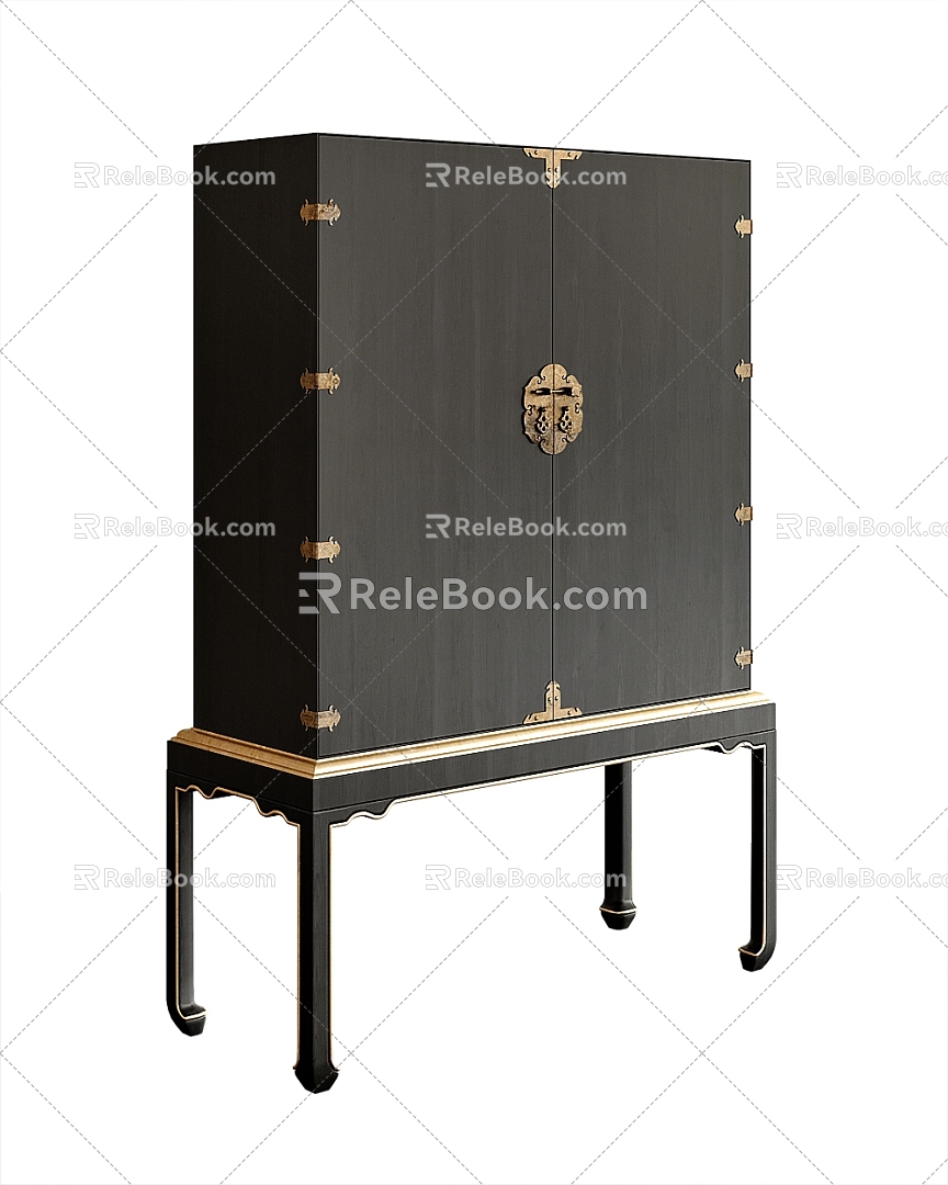 New Chinese-style vertical cabinet 3d model