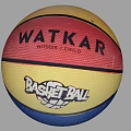 WATKAR Basketball With Yellow Red Blue Color Pattern And Brand Logo