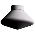 Modern White Ceiling Light With Gold Top And Sleek Minimalist Design