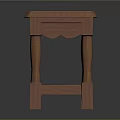 Warm Toned Wooden Side Table With Carved Legs And Square Decorative Top