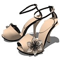 High-heeled shoes 3d model