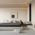 Modern Bedroom Interior With King Size Bed Window And Minimal Decor