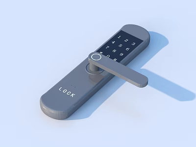 Smart Lock With Digital Keypad And Secure Handle For Home Safety 3d model