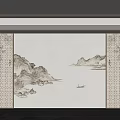 Sofa background wall 3d model