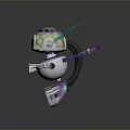 Industrial Robot Single Wheel Robot Double Wheel Robot Robot Robot Assistant Small Robot 3d model