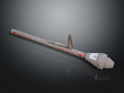 Modern Military Weapon System With Extended Barrel And Firing Mechanism 3d model