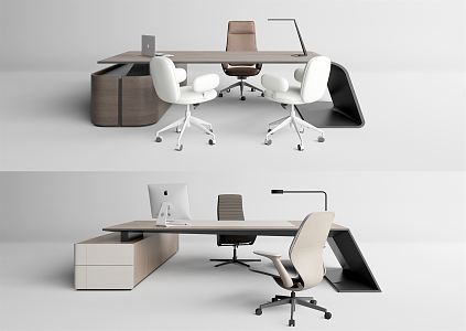 Modern office desk and chair office desk and chair combination 3d model