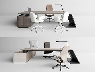 Modern office desk and chair office desk and chair combination 3d model