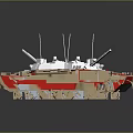Two Modern Camouflage Tanks With Antennas 3d model