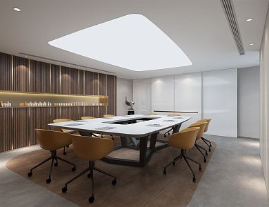 Modern Meeting Room Meeting Table and Chair 3d model