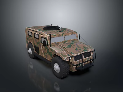 3D Rendered Military Camouflage Tank Vehicle With Armored Body And Wheels 3d model
