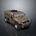 3D Rendered Military Camouflage Tank Vehicle With Armored Body And Wheels