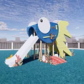 modern slide 3d model