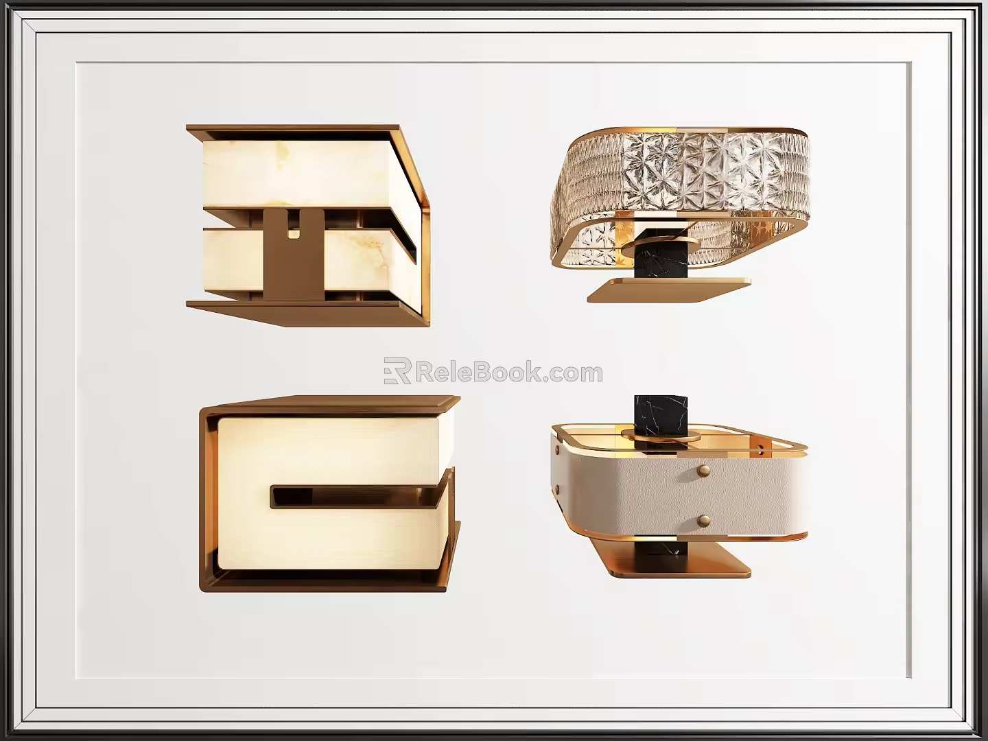 New Chinese Garden Lamp Light Luxury Table Lamp New Chinese Style Table Lamp Landscape Lamp 3d model