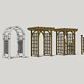 Various Pergola Designs With Wooden Frames Arched Tops And Latticed Panels For Gardens