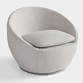 Poltrona modern round sofa 3d model