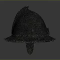Ancient Metal Weapon Helmet With Spiked Top And Riveted Brim Design