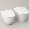 Two Modern White Toilets With Sleek Design And Contemporary Style