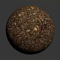 Mixed Color Plant Seeds Forming a Spherical Shape with Detailed Textured Surface
